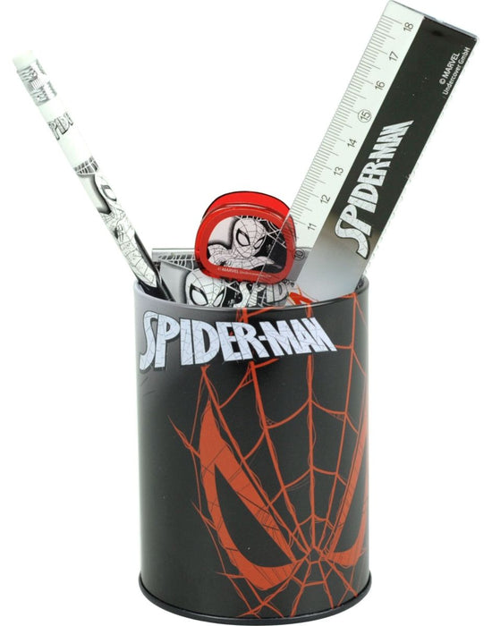 Комплект ученически пособия GIM Spider-Man - С моливник, 7 части