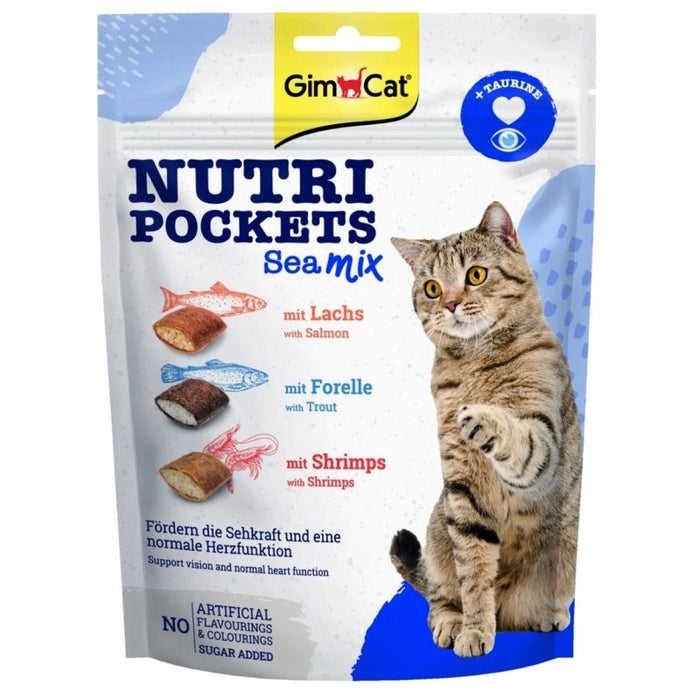 GIMCAT Nutri Pockets Морска смес – лакомство за котки – 150 г