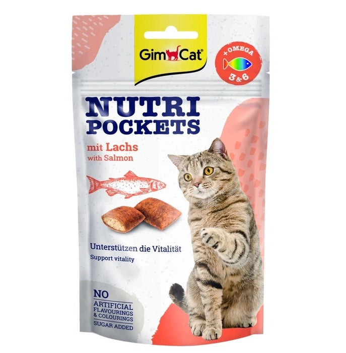 GIMCAT Nutri pockets Сьомга - лакомства за котки - 60 г