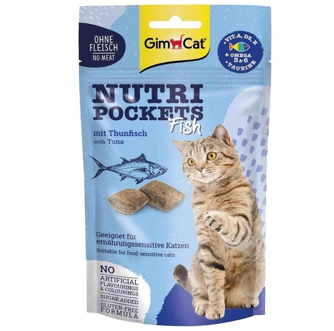 GIMCAT Nutri pockets Риба тон - лакомства за котки - 60 г
