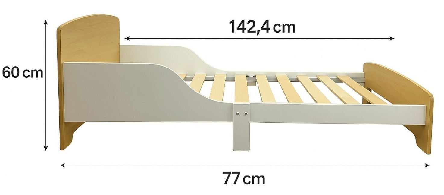 Детско легло със защита и подматрачна рамка Ginger Home - 140 х 70 cm