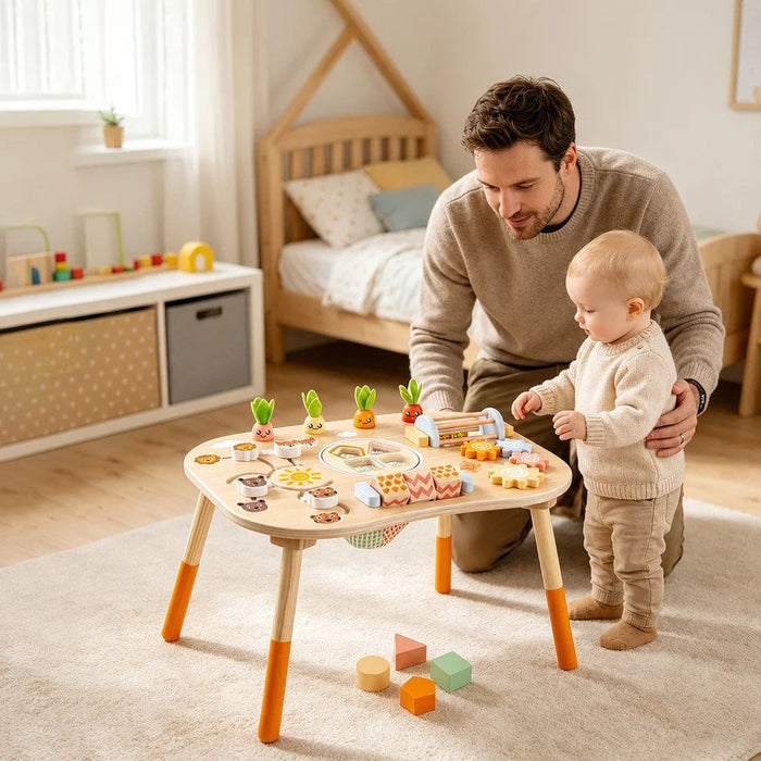 Детска активна маса за игра 6 в 1 Ginger Home - Монтесори