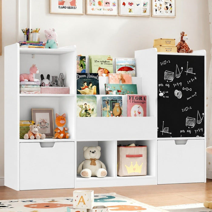Детски органайзер за играчки Ginger Home - С черна дъска, етажерка, 2 чекмеджета и 6 отделения