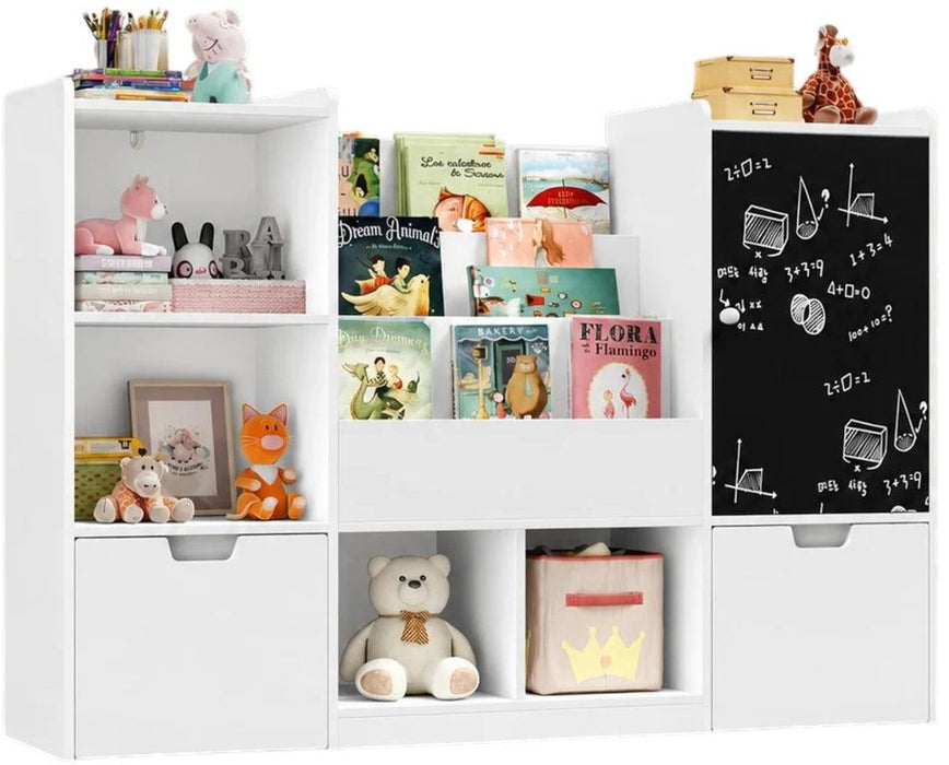 Детски органайзер за играчки Ginger Home - С черна дъска, етажерка, 2 чекмеджета и 6 отделения