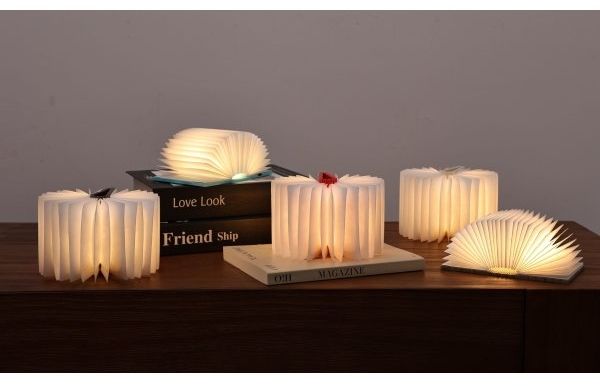 LED смарт лампа Gingko - Super Mini Book, кленово дърво, G086MA