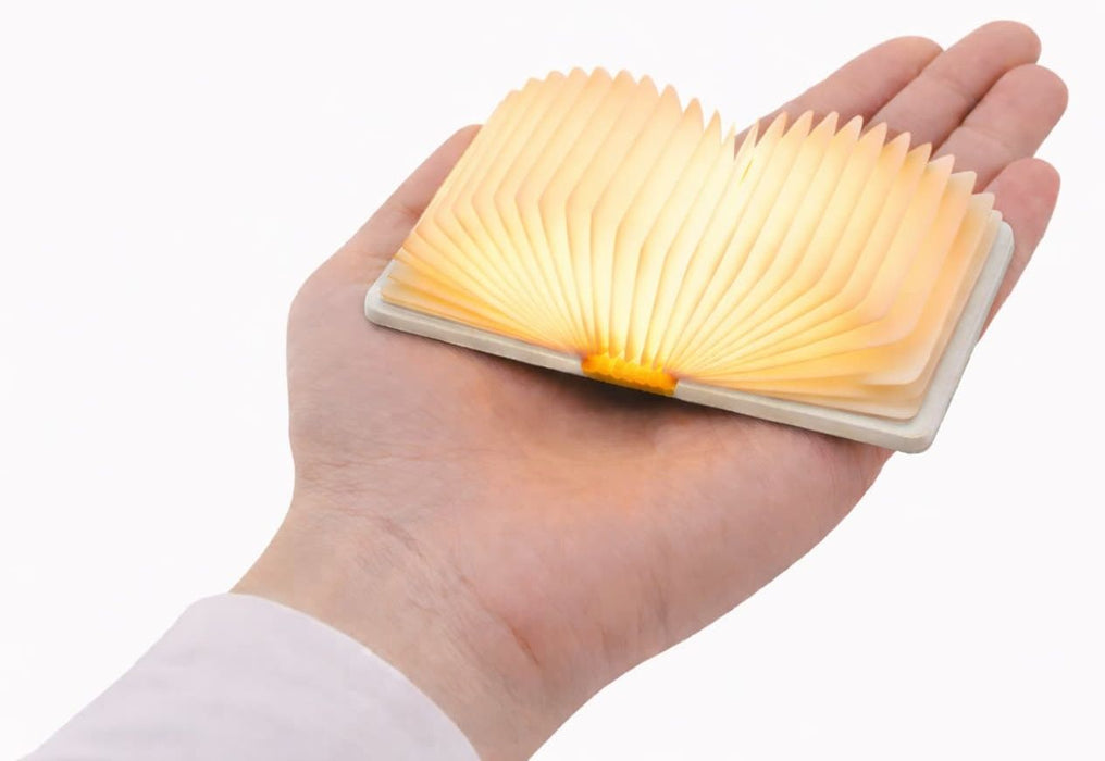 LED смарт лампа Gingko - Smart Book Light, размер S, лунно бяла, G086WE