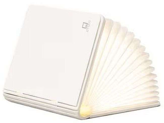 LED смарт лампа Gingko - Smart Book Light, размер S, лунно бяла, G086WE
