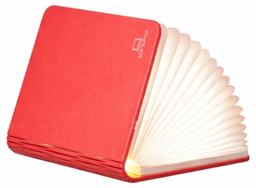 LED смарт лампа Gingko - Super Mini Smart Book Light, размер S, коралово червен