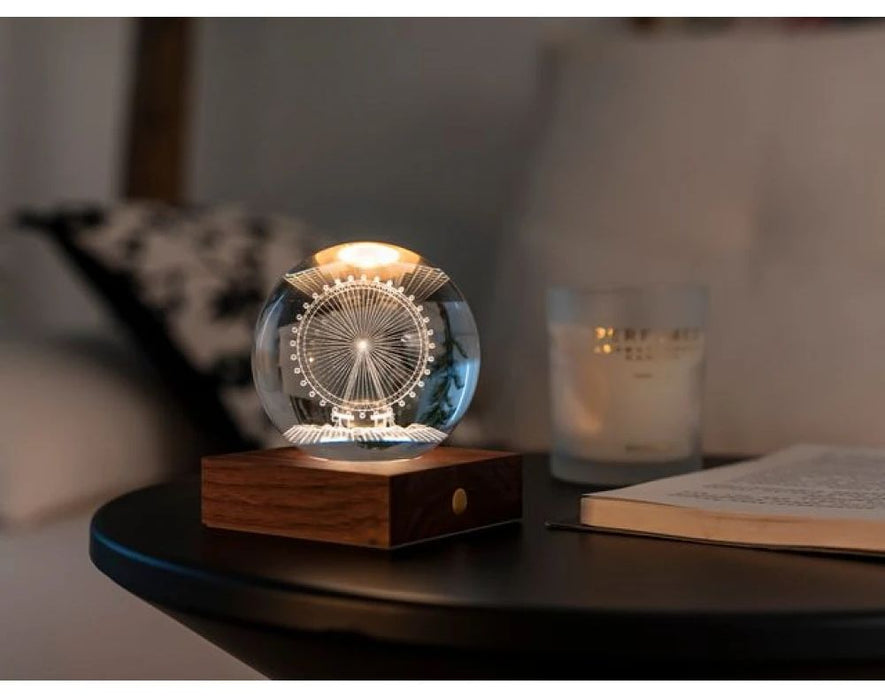 LED декоративна лампа Gingko Design - Amber Crystal, Виенско колело