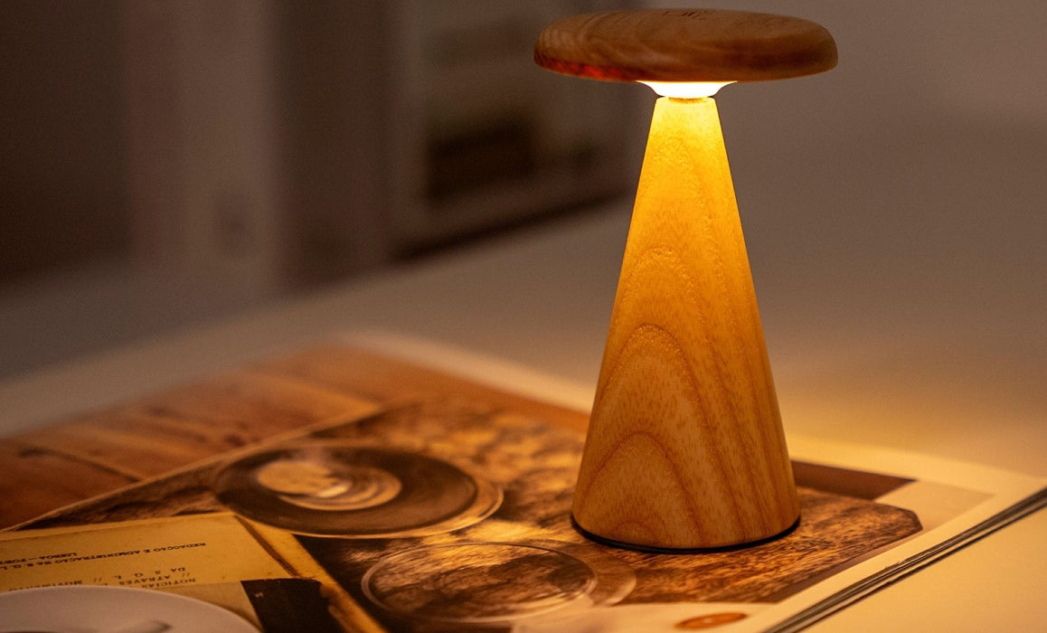 LED настолна лампа Gingko - Sylva, G056M-AH, бял ясен