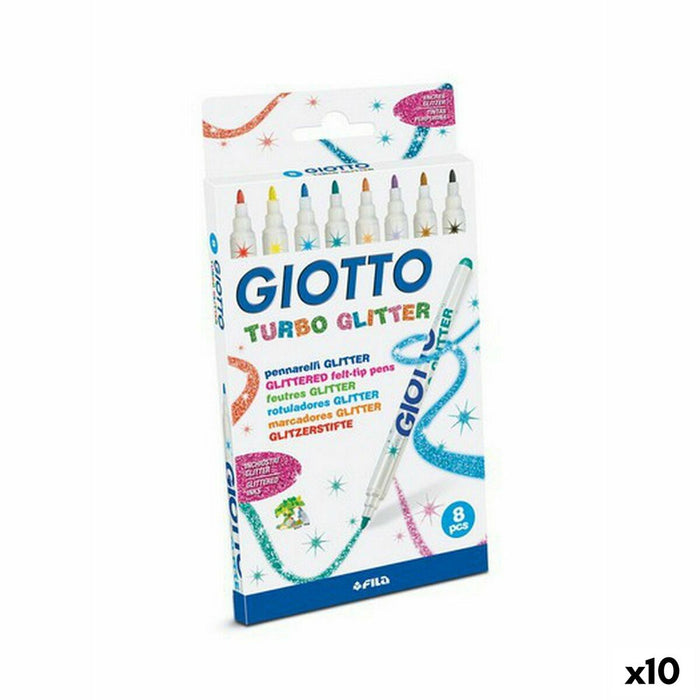 Комплект Химикали с Филц Giotto Turbo Glitter Многоцветен (10 броя)