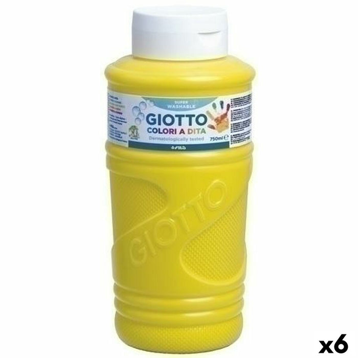 Живопис с Пръсти Giotto Жълт 750 ml (6 броя)