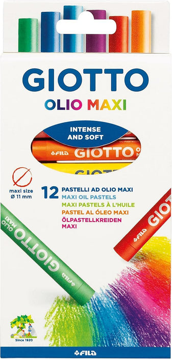 Маслени пастели Giotto - Olio Maxi, 12 цвята