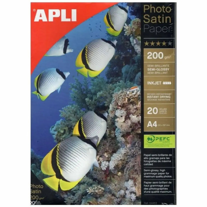 Гланцирана фото хартия Apli 04453 A4 20 Листи (20 броя)