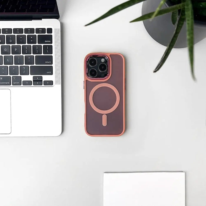 Glitter Case MagSafe Съвместим за iPhone 17 Pro - Розов