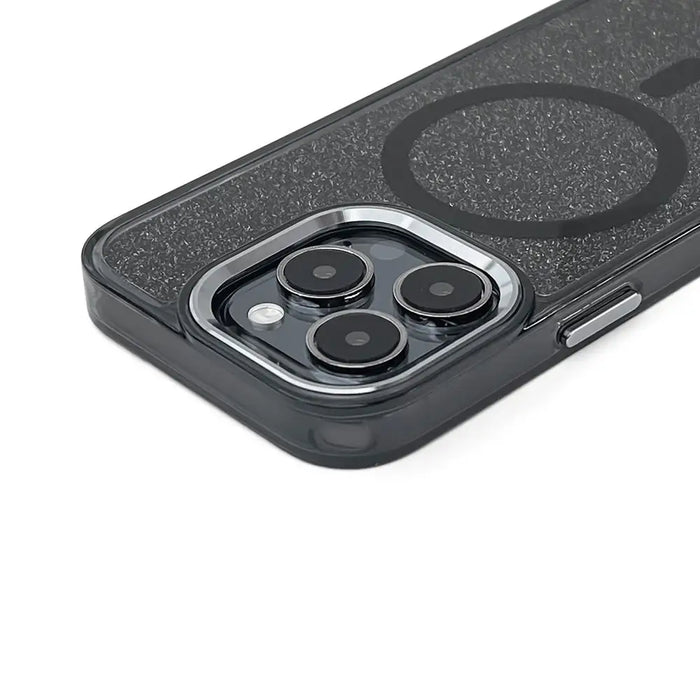 Glitter Case MagSafe Съвместим за iPhone 17 Pro Max - черен