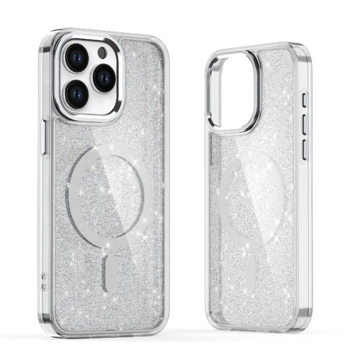 Glitter Case MagSafe Съвместим за iPhone 17 - полупрозрачен