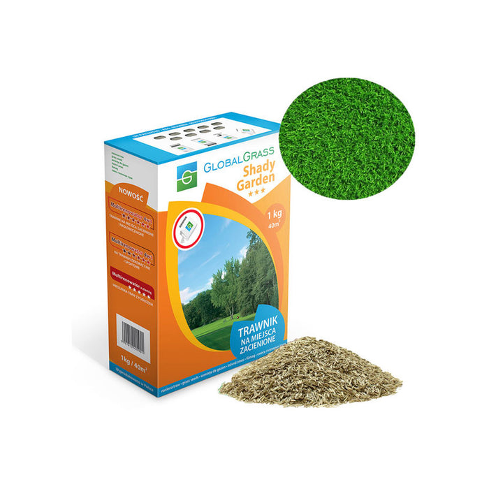 ТРЕВНА СМЕСКА ЗА СЕНЧЕСТИ ТЕРЕНИ 1KG, 30-40M² GLOBAL GRASS