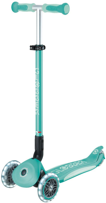 Детска тротинетка 3 в 1 Globber - Deluxe Flash Lights, ментова