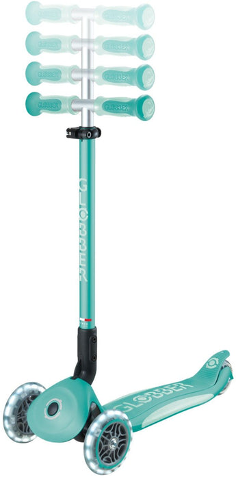 Детска тротинетка 3 в 1 Globber - Deluxe Flash Lights, ментова