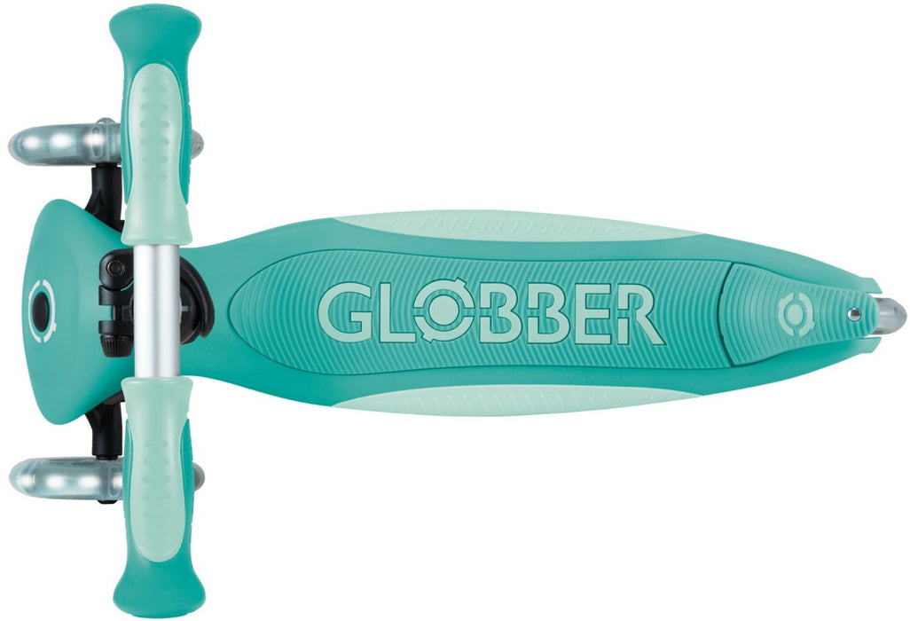 Детска тротинетка 3 в 1 Globber - Deluxe Flash Lights, ментова