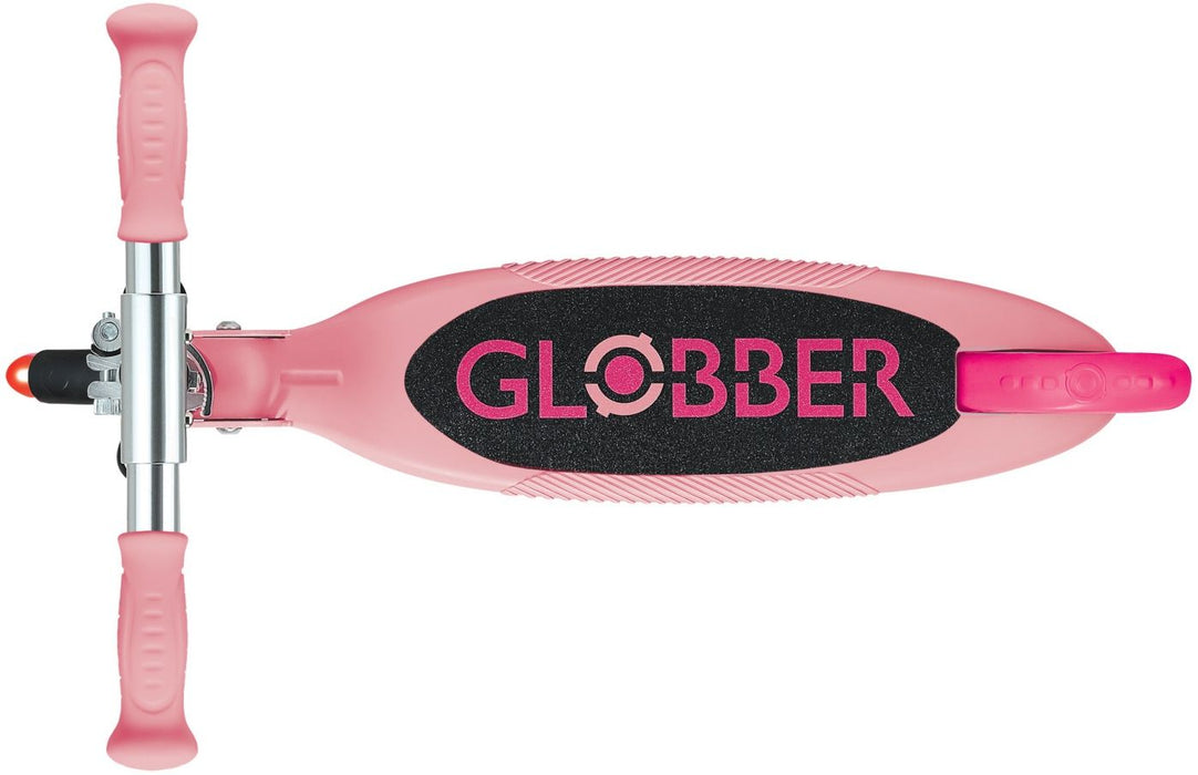 Детска тротинетка Globber - Flow Foldable Junior Lights, розова