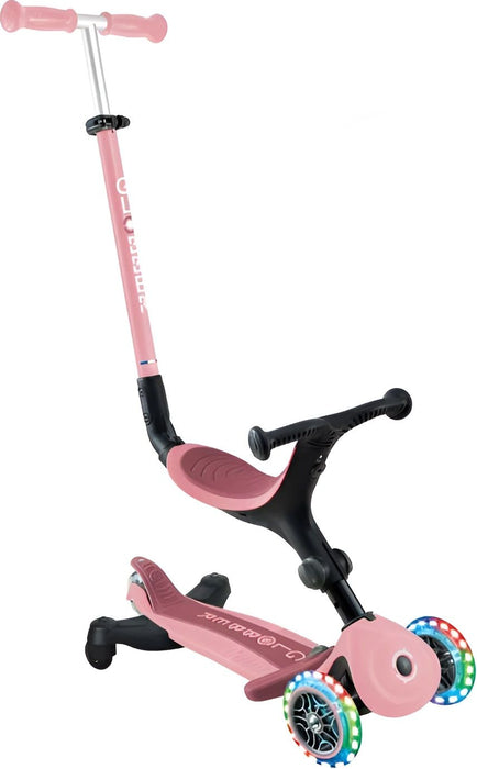 Сгъваема тротинетка 5 в 1 Globber - Go Up Active Lights 360°, розова