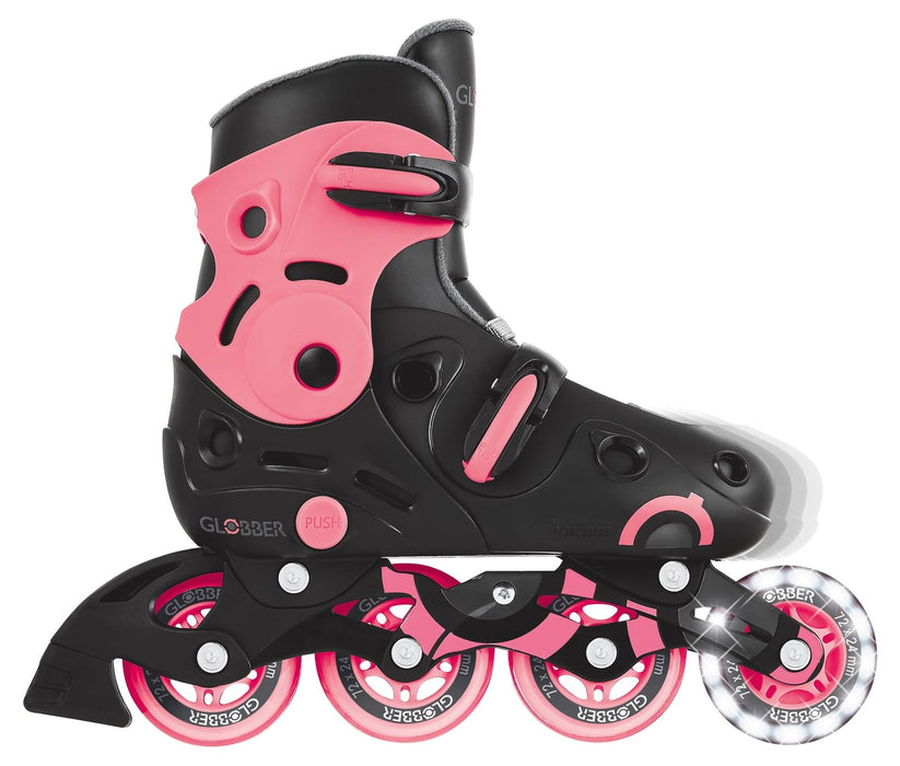 Детски ролери Globber - Go Skates Lights, размер 34-37, розови