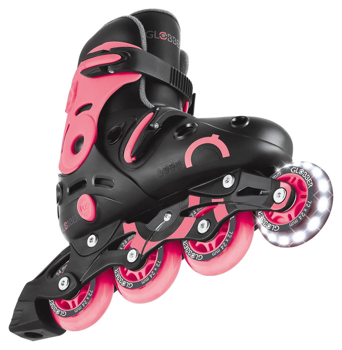 Детски ролери Globber - Go Skates Lights, размер 34-37, розови