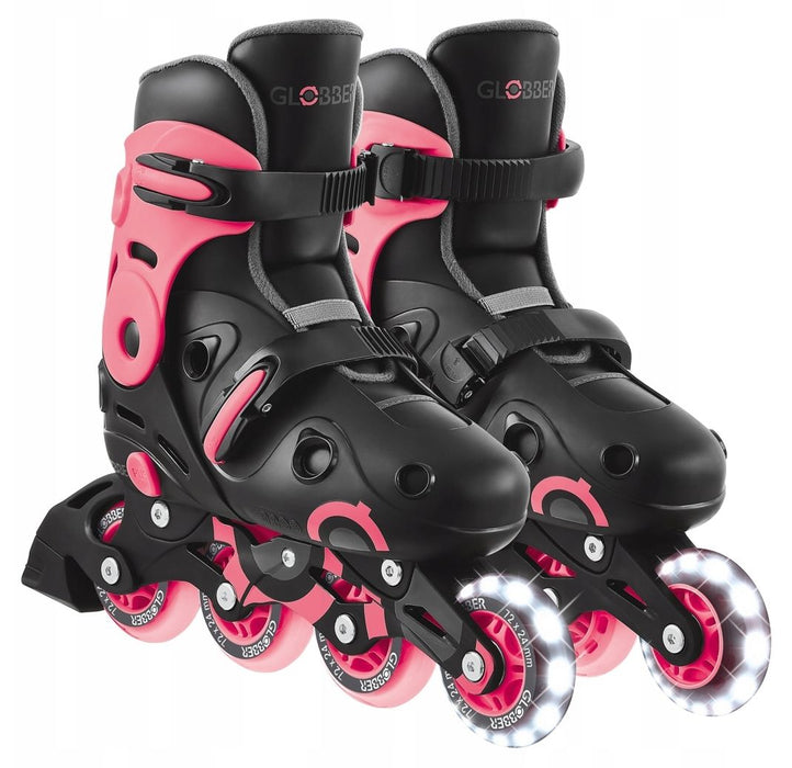 Детски ролери Globber - Go Skates Lights, размер 34-37, розови
