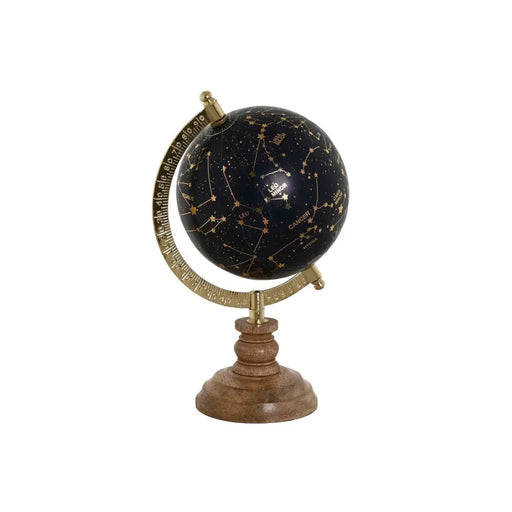 Глобус Home ESPRIT Син Златен Естествен Vintage 15 x 15 x