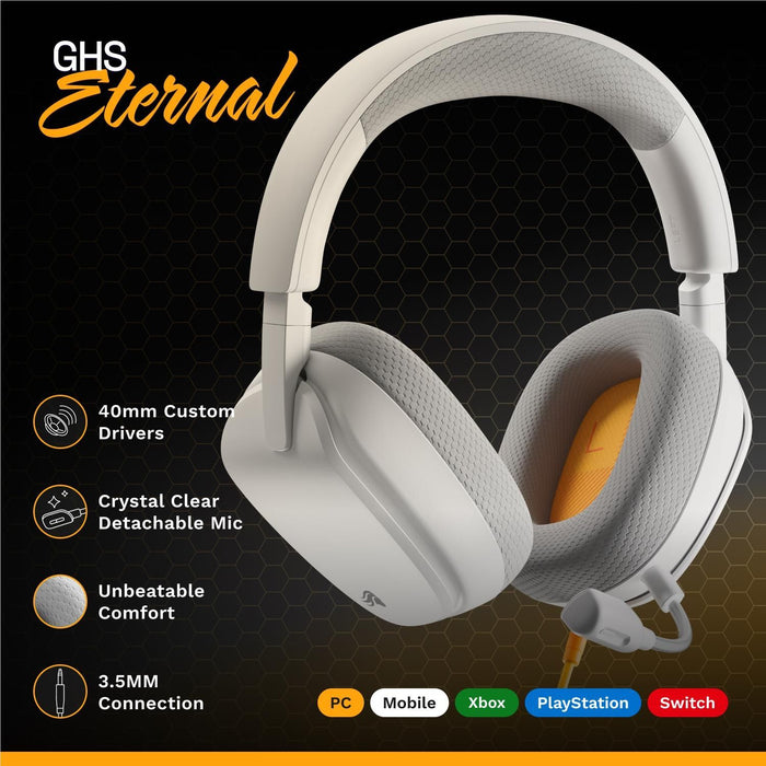 Гейминг слушалки Glorious - GHS Eternal, бели [PC/XBOX/PS]