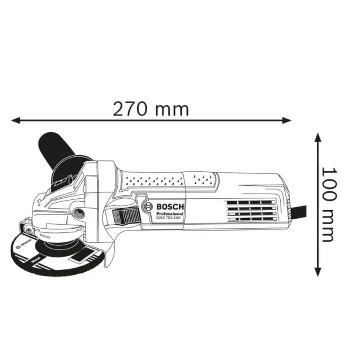 ЪГЛОШЛАЙФ BOSCH GWS 750-125S 750W 125ММ