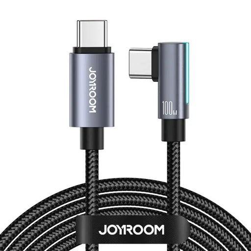 Ъглов кабел Joyroom S-CC100A17 USB към USB-C 100W 1.2m черен