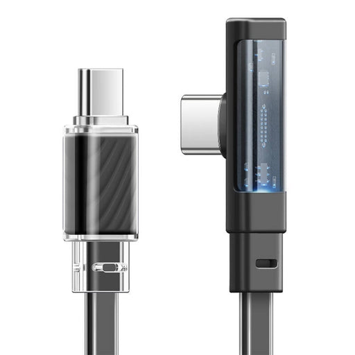 Ъглов кабел Mcdodo CA-3450 USB-C към USB-C 1.2m LED черен