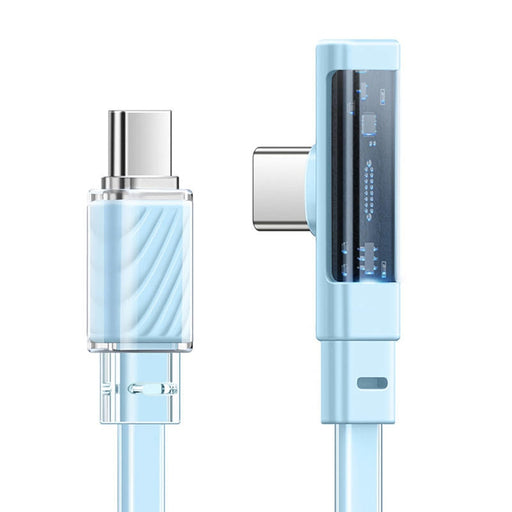 Ъглов кабел Mcdodo CA-3452 USB-C към USB-C 100W 1.2m син