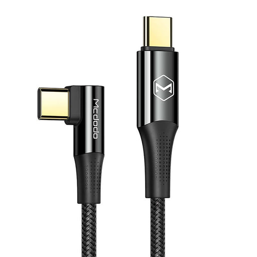 Ъглов кабел Mcdodo CA-8321 USB-C към USB-C 100W 1.2m черен