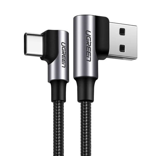 Ъглов кабел Ugreen USB към Type - C QC3.0 3A