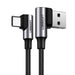 Ъглов кабел Ugreen USB към Type - C QC3.0 3A