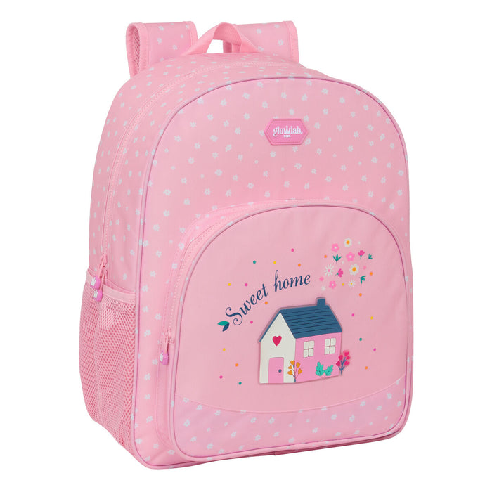 Училищна чанта Glow Lab Sweet home Розов 33 x 42 x 14 cm