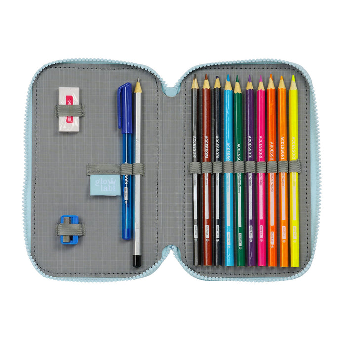 Двоен Несесер Glow Lab Cisnes Син 12.5 x 19.5 x 4 cm (28 Части)