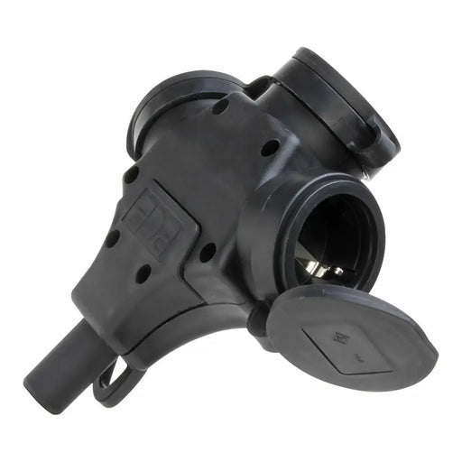 Гнездо Kopp 2p + t Черен 250 V С капак