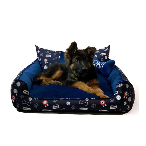 GO GIFT Легло за куче и котка L - тъмносиньо - 90x75x16 см