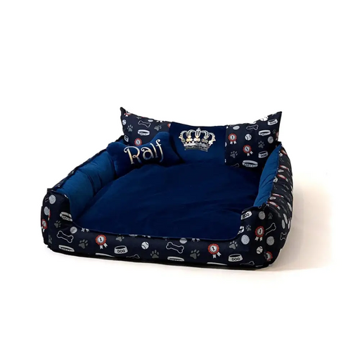 GO GIFT Легло за куче и котка L - тъмносиньо - 90x75x16 см
