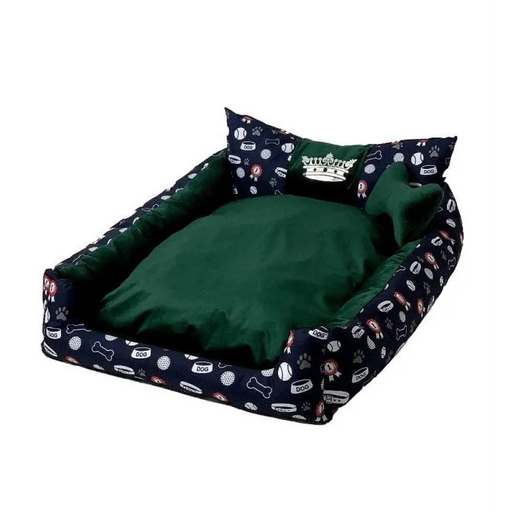 GO GIFT Легло за куче и котка L - зелено - 90x75x16 см