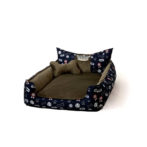 GO GIFT Легло за куче и котка XL - кафяво - 100x80x18 см