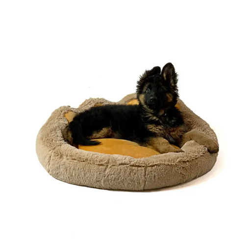GO GIFT Легло за куче и котка XXL - камила - 85x85 см