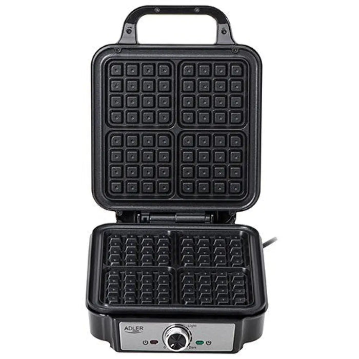 Гофретник Adler AD 3083 4 вафли 1800 W Черен Сребрист