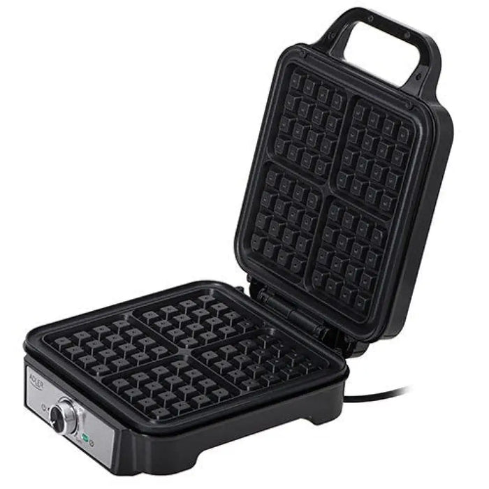 Гофретник Adler AD 3083 4 вафли 1800 W Черен Сребрист
