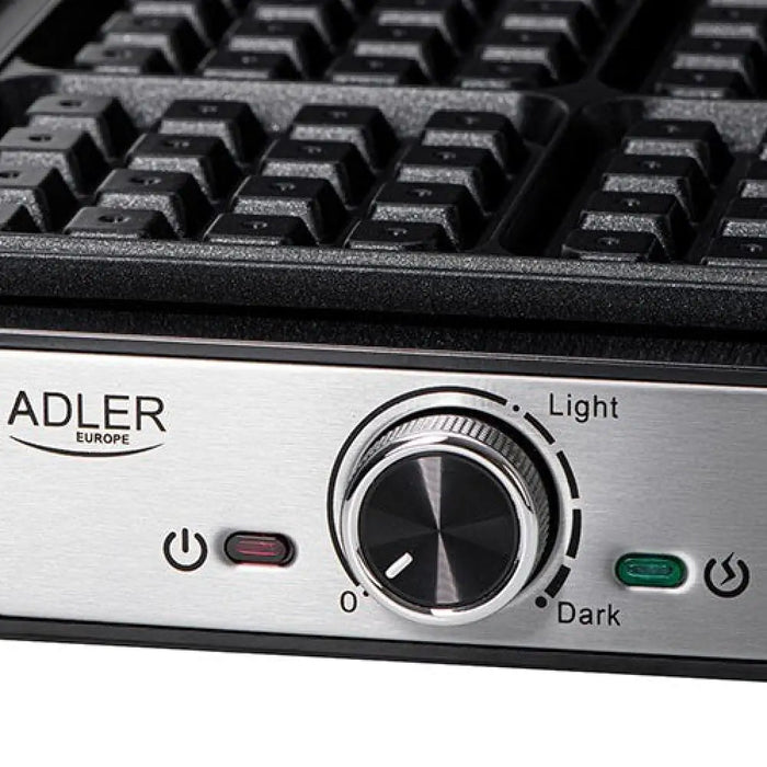 Гофретник Adler AD 3083 4 вафли 1800 W Черен Сребрист
